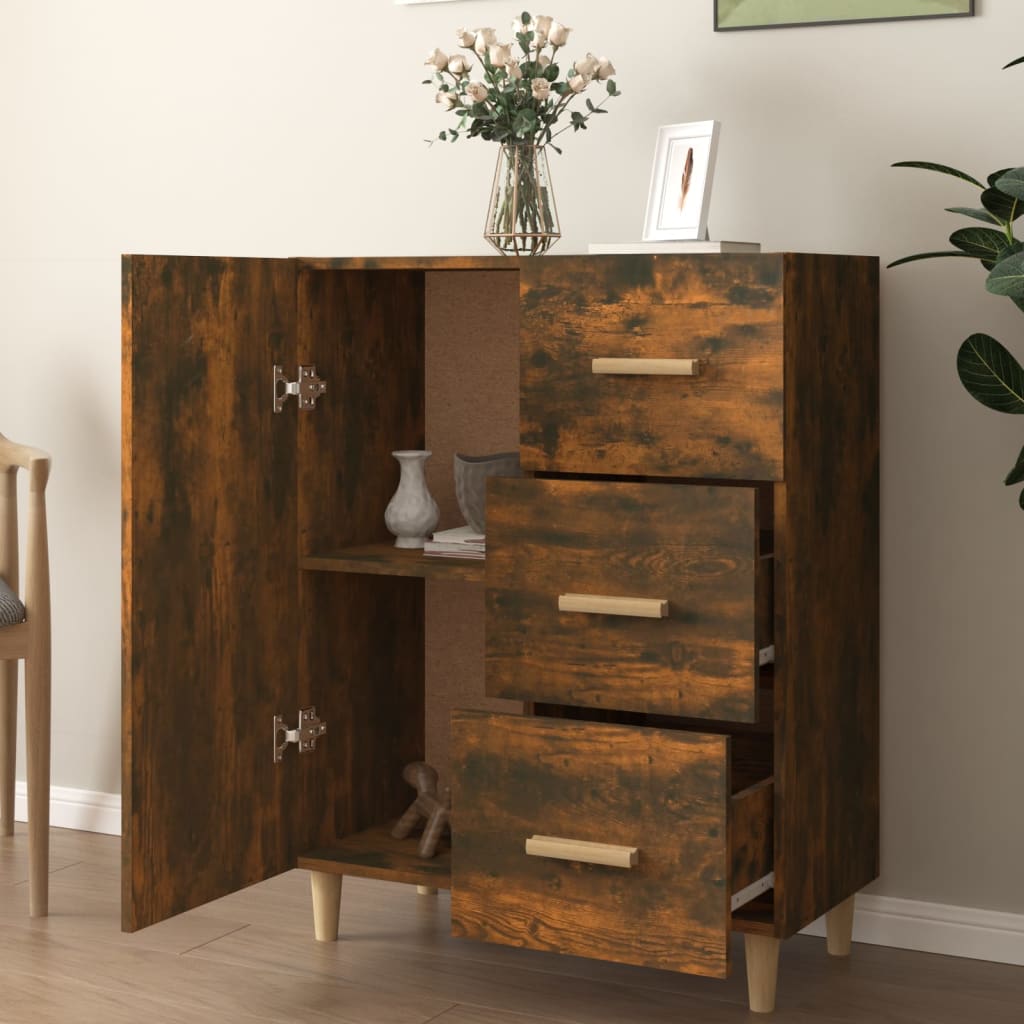Skænk røget eg 69,5x34x90 cm træmateriale