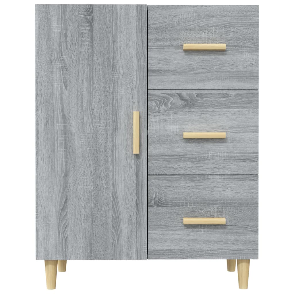 Skænk Grå Sonoma 69,5x34x90 cm Træmateriale