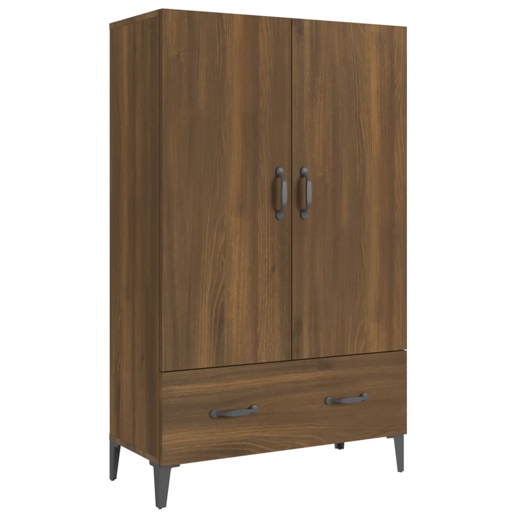 Highboard Brown Oak Look 70x31x115 cm Træmateriale