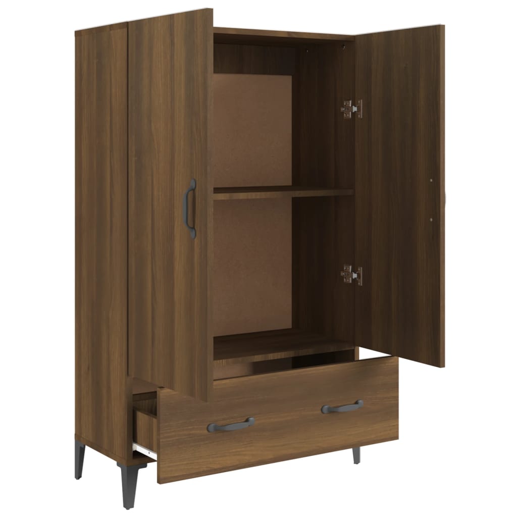Highboard Brown Oak Look 70x31x115 cm Træmateriale