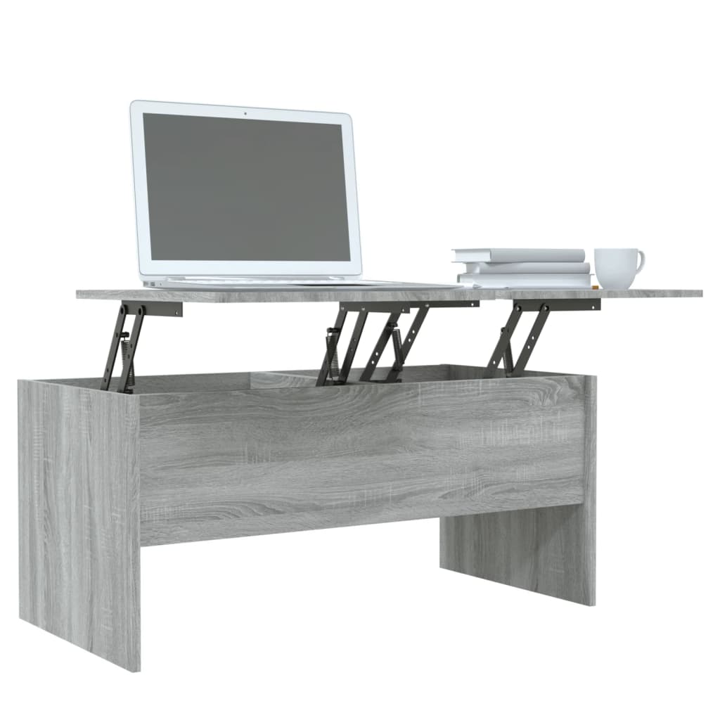Couchtisch Grau Sonoma 102x50,5x46,5 cm Holzwerkstoff
