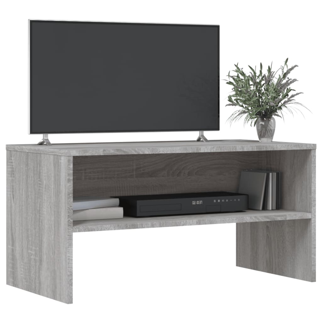 TV-skab Grå Sonoma 80x40x40 cm Træ Materiale