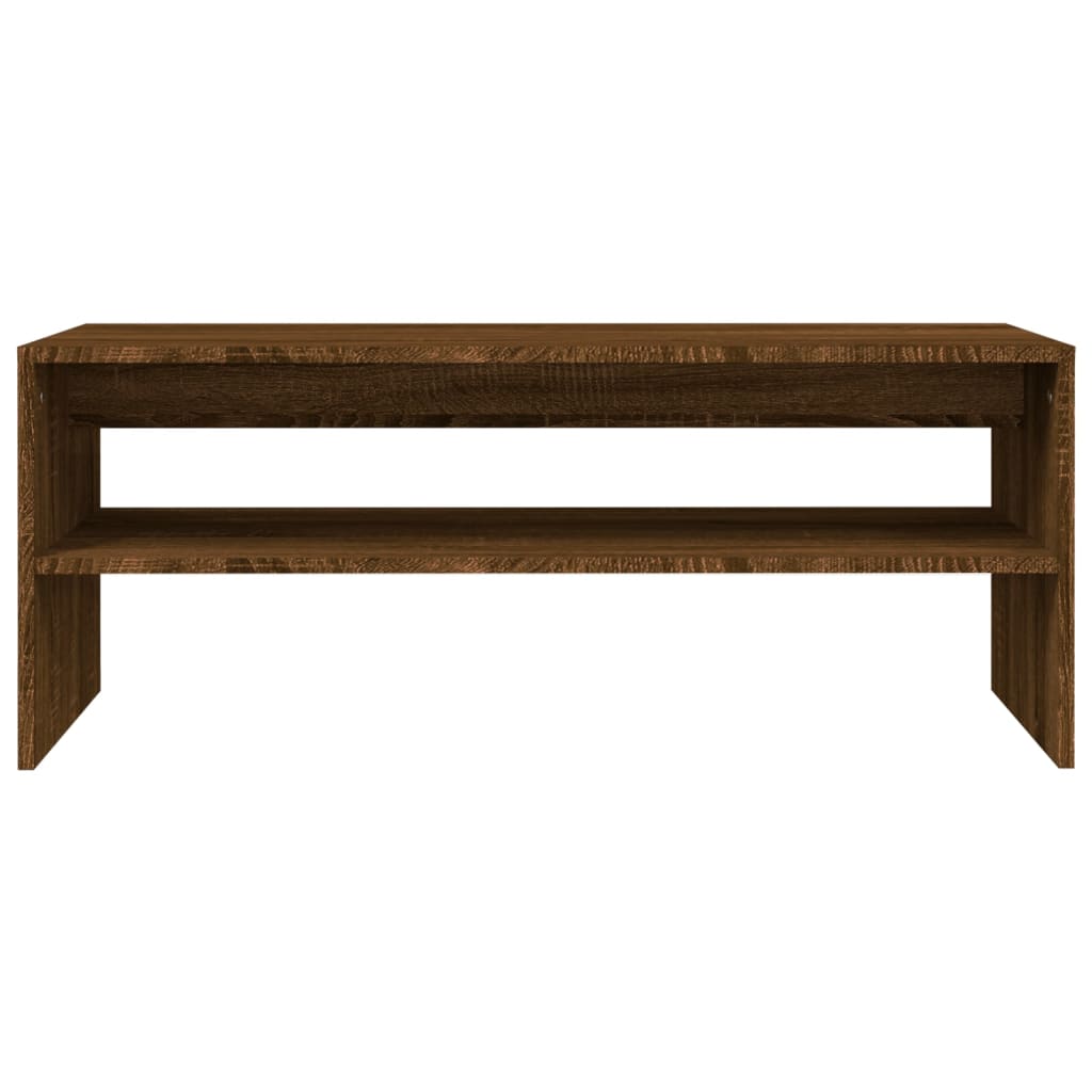 Couchtisch Braun Eichen-Optik 100x40x40 cm Holzwerkstoff