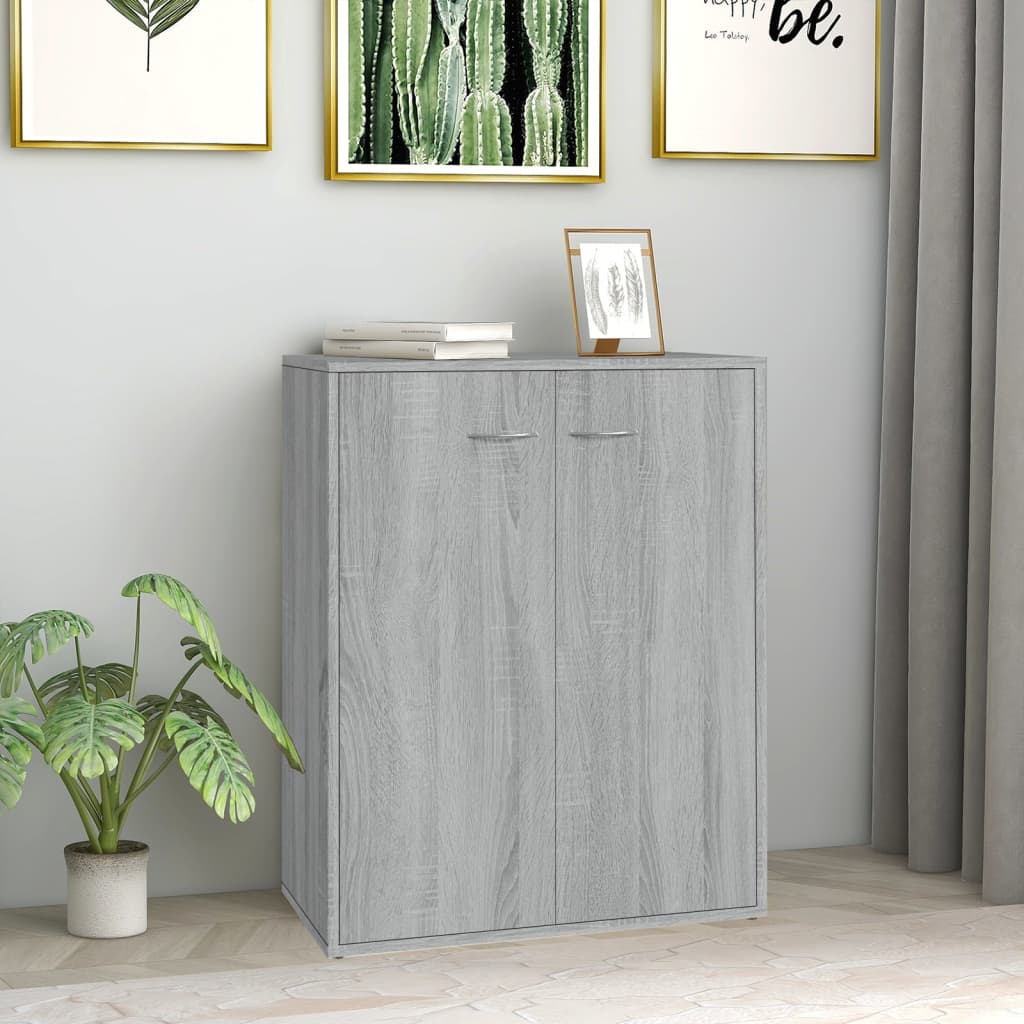 Skænk Grå Sonoma 60x30x75 cm Træmateriale