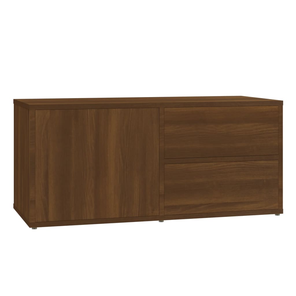 TV-skab Brun Eg Look 80x34x36 cm Træ Materiale