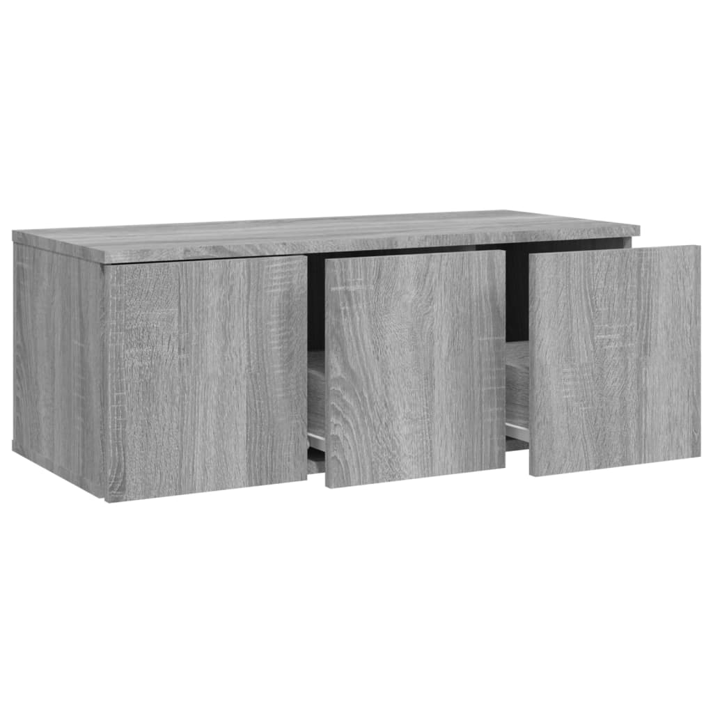 TV-skab Grå Sonoma 80x34x30 cm Træ Materiale