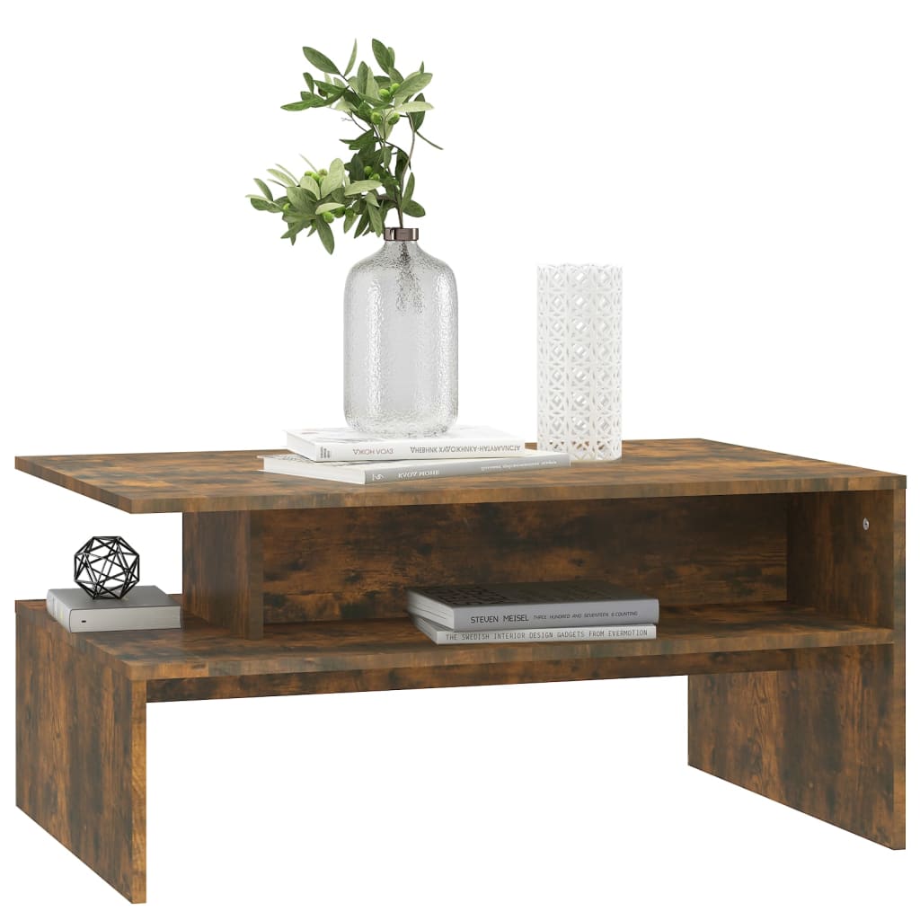 Sofabord røget eg 90x60x42,5 cm træmateriale