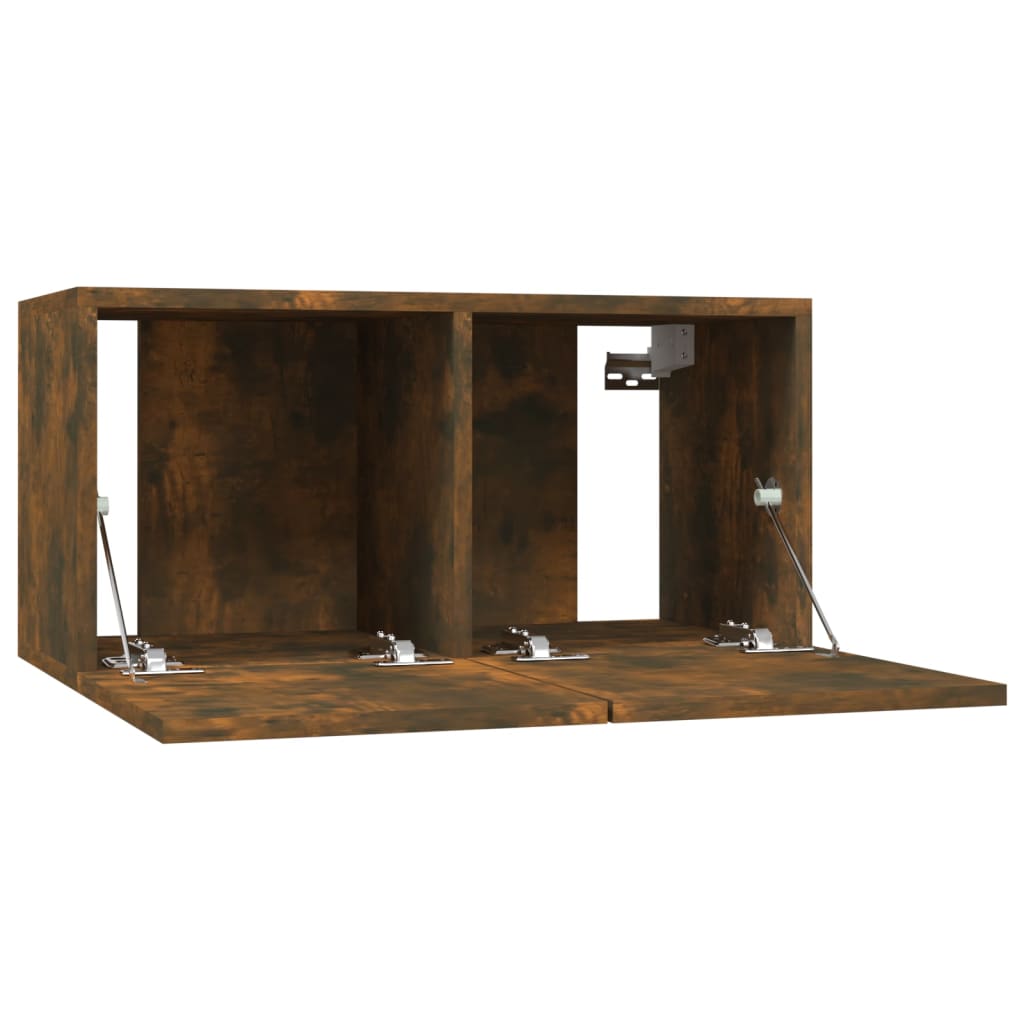 TV-vægskab røget eg 60x30x30 cm træmateriale