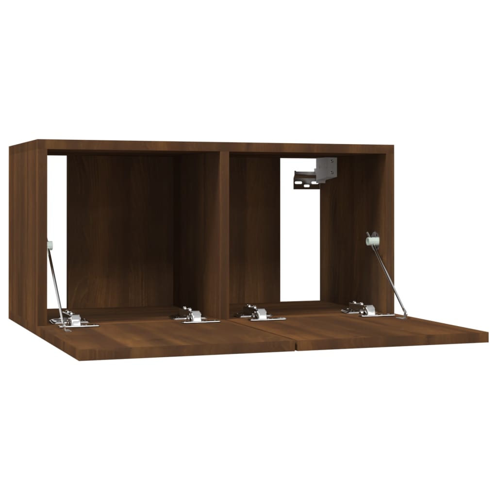 TV overskab brun eg 60x30x30 cm træmateriale