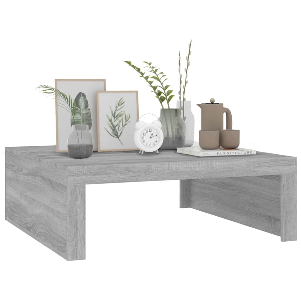 Sofabord Grå Sonoma 100x100x35 cm Træmateriale