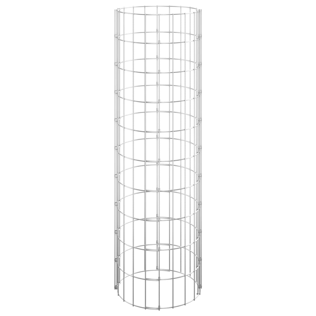 Gabion højbede 3 stk rund galvaniseret stål Ø30x100 cm
