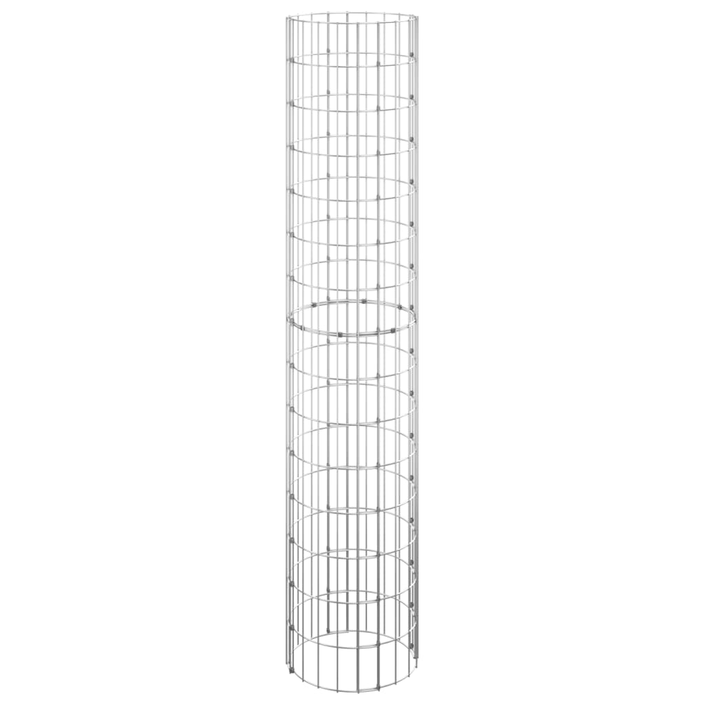 Gabion højbede 3 stk rund galvaniseret stål Ø30x150 cm