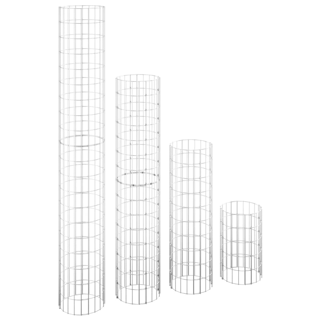 Gabion højbede 4 stk rund Ø30x50/100/150/200 cm