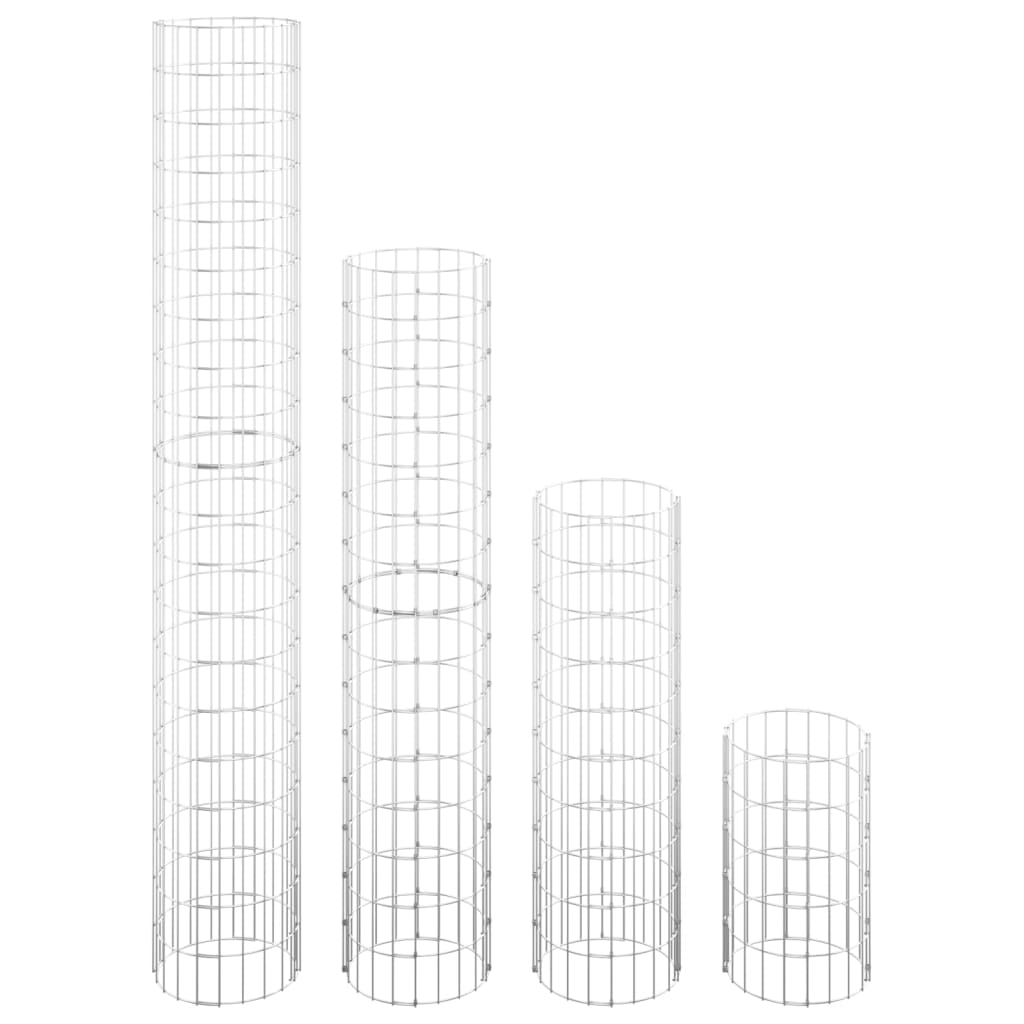 Gabion højbede 4 stk rund Ø30x50/100/150/200 cm