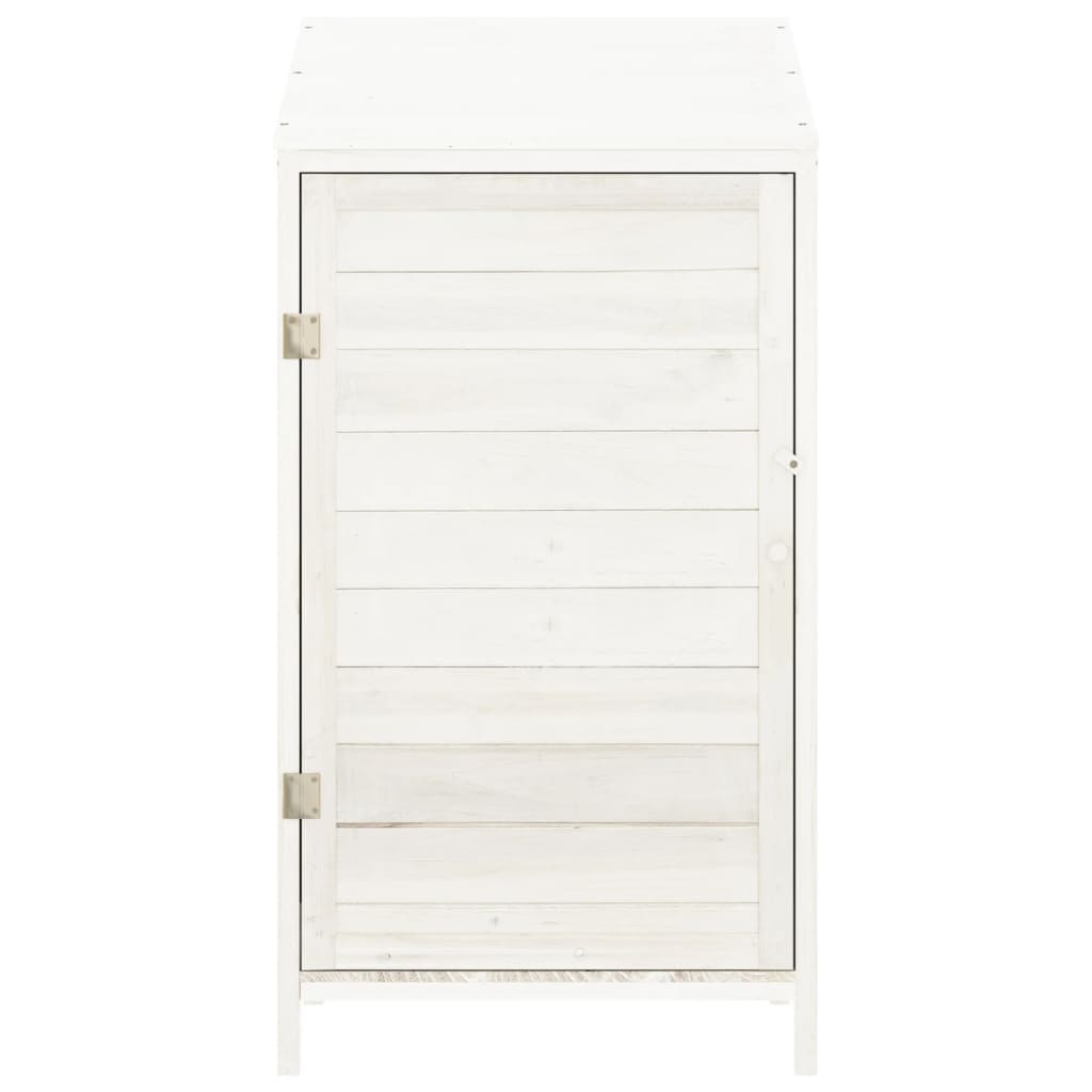 Redskabsskur Hvid 55x52x112 cm Massivt grantræ