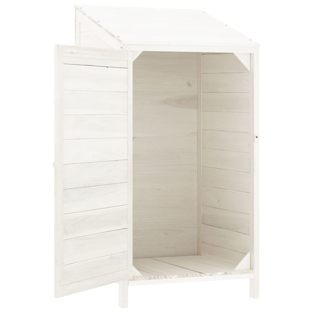 Redskabsskur Hvid 55x52x112 cm Massivt grantræ