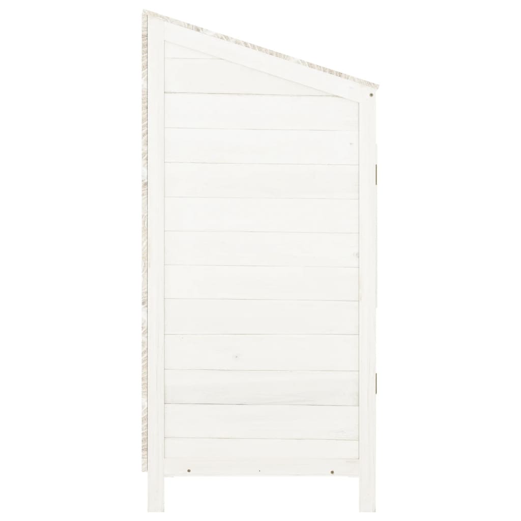 Redskabsskur Hvid 55x52x112 cm Massivt grantræ