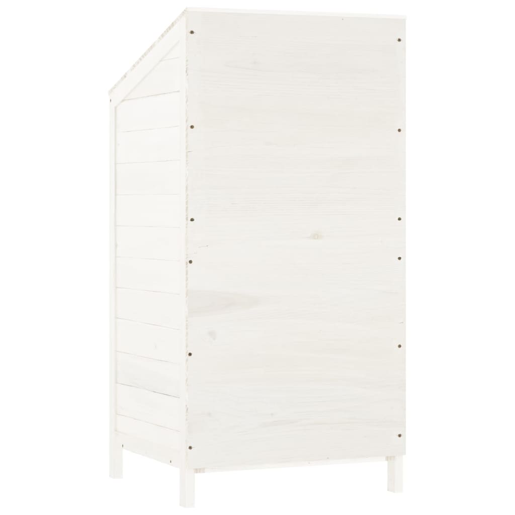 Redskabsskur Hvid 55x52x112 cm Massivt grantræ
