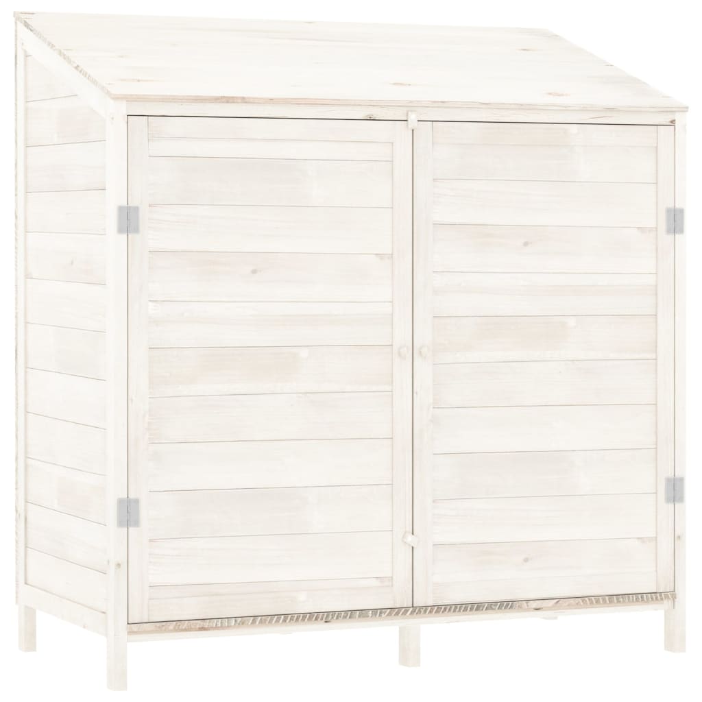 Redskabsskur Hvid 102x52x112 cm Massivt grantræ