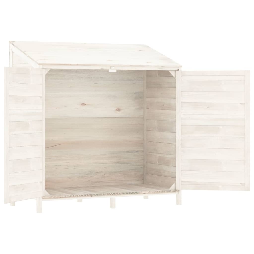 Redskabsskur Hvid 102x52x112 cm Massivt grantræ
