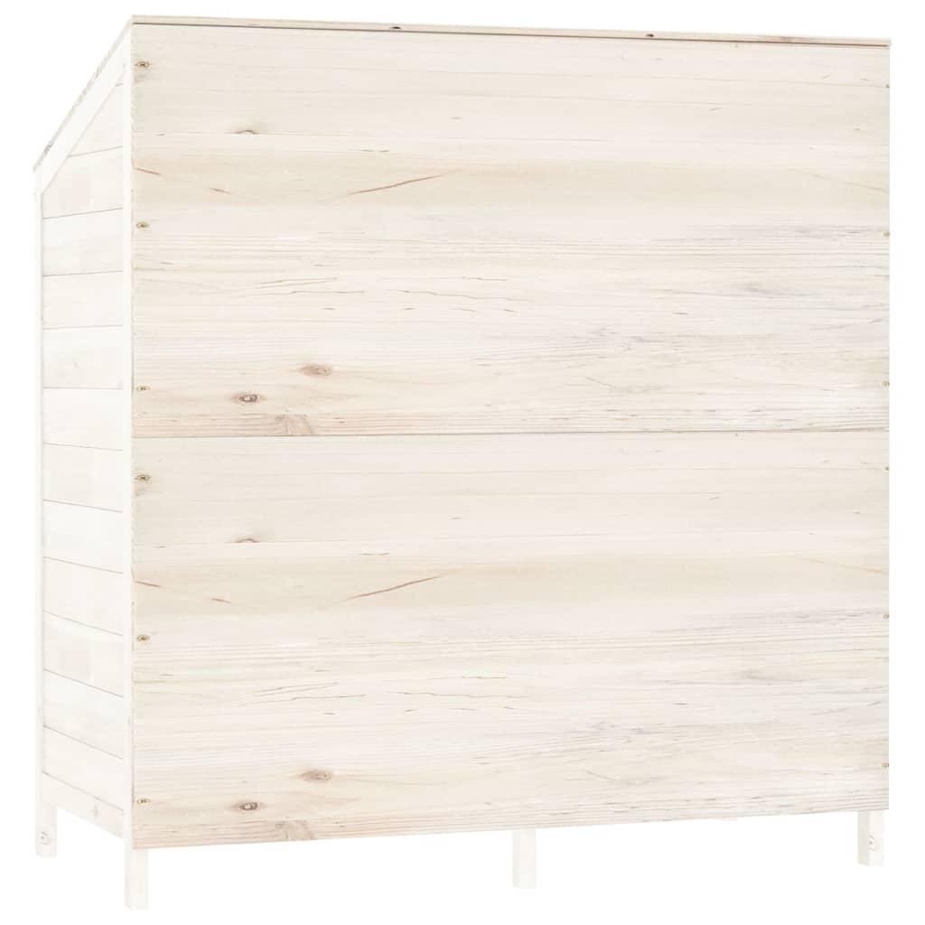 Redskabsskur Hvid 102x52x112 cm Massivt grantræ