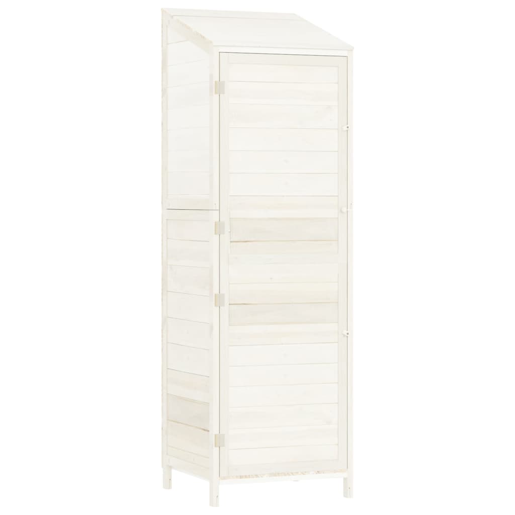 Redskabsskur Hvid 55x52x174,5 cm Massivt grantræ