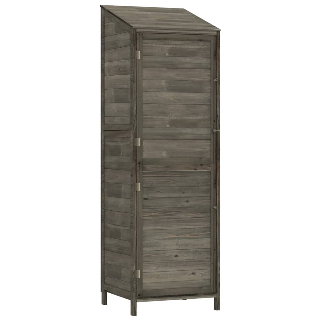 Redskabsskur antracit 55x52x174,5 cm Massiv grantræ