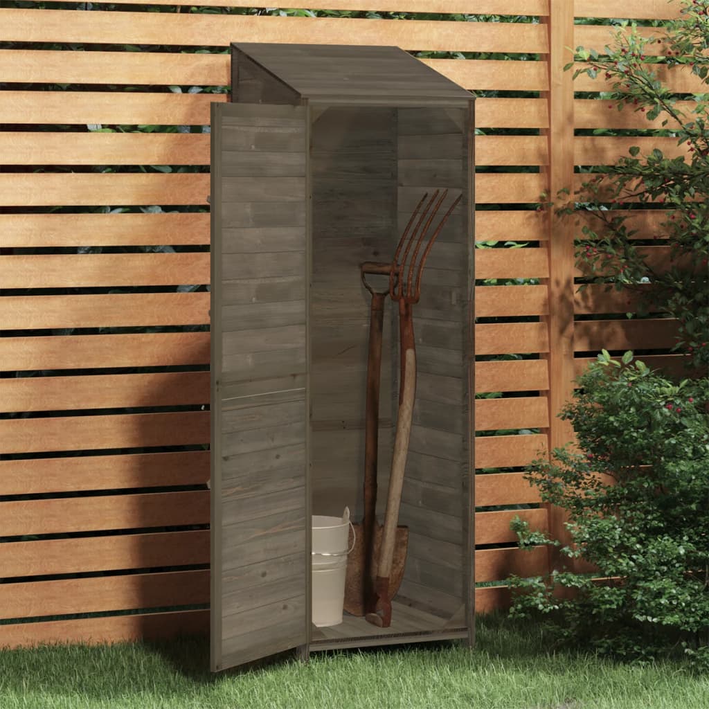 Redskabsskur antracit 55x52x174,5 cm Massiv grantræ