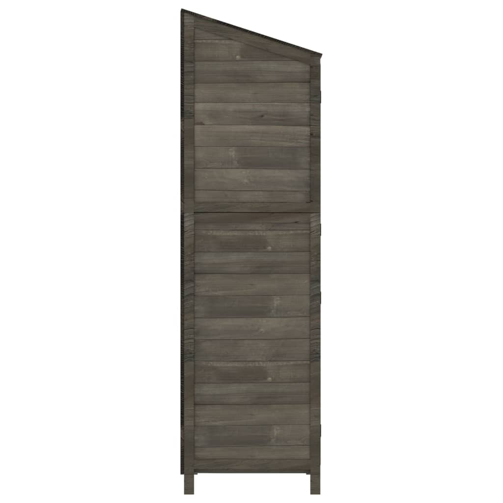 Redskabsskur antracit 55x52x174,5 cm Massiv grantræ