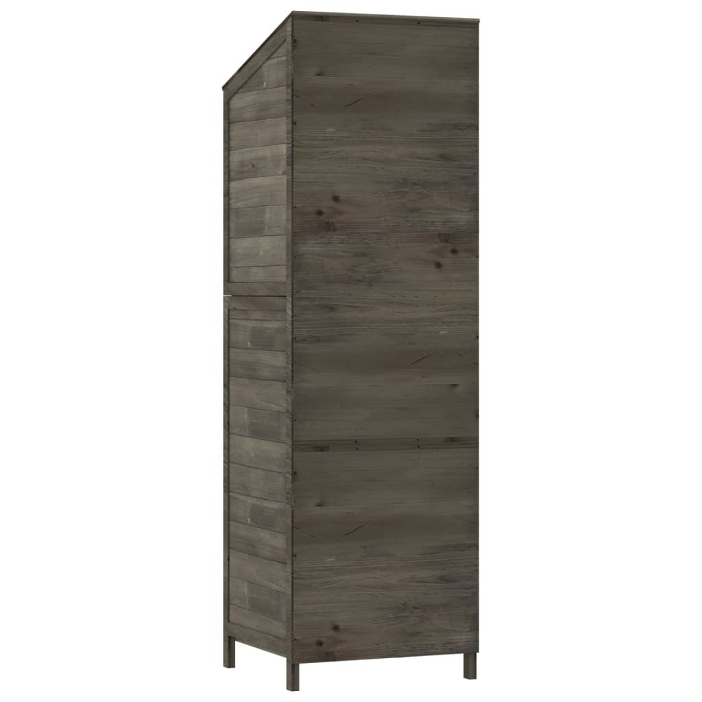 Redskabsskur antracit 55x52x174,5 cm Massiv grantræ