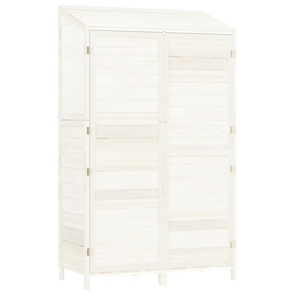 Redskabsskur Hvid 102x52x174,5 cm Massiv grantræ
