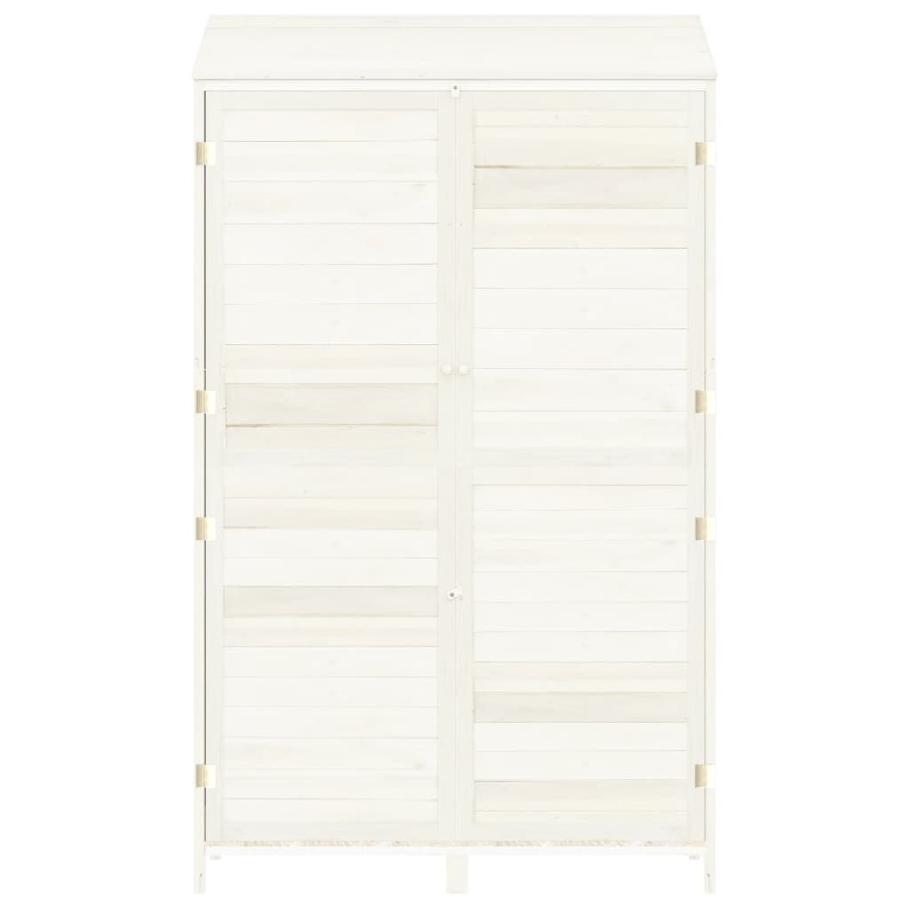 Redskabsskur Hvid 102x52x174,5 cm Massiv grantræ