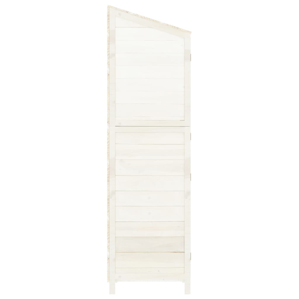 Redskabsskur Hvid 102x52x174,5 cm Massiv grantræ