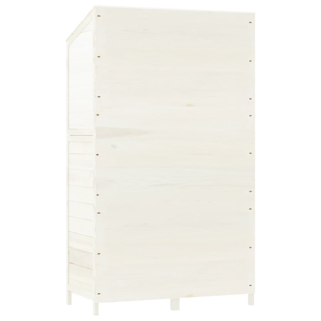 Redskabsskur Hvid 102x52x174,5 cm Massiv grantræ