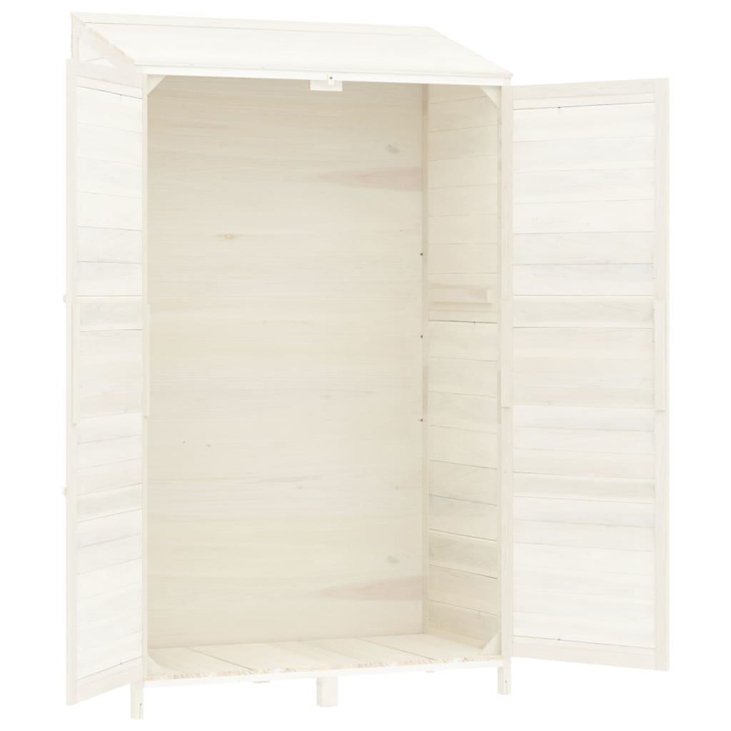 Redskabsskur Hvid 102x52x174,5 cm Massiv grantræ
