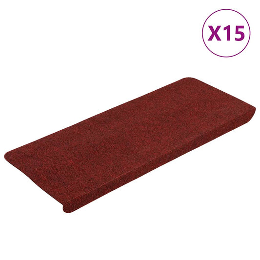 Stufenmatten Selbstklebend 15 Stk. 65x24,5x3,5 cm Rot