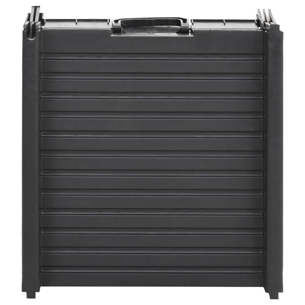 Hunderampe Foldbar Sort 153x40x12,5 cm Plast