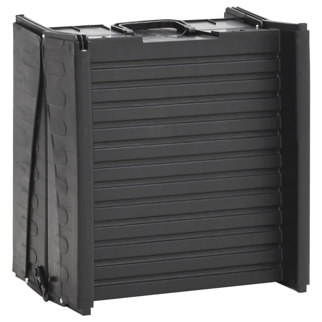 Hunderampe Foldbar Sort 153x40x12,5 cm Plast
