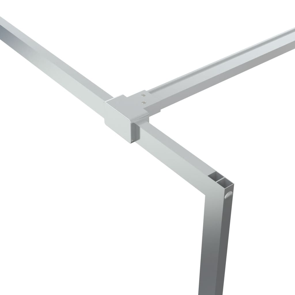 Brusevæg til brusekabine sølv 80x195 cm ESG klart glas