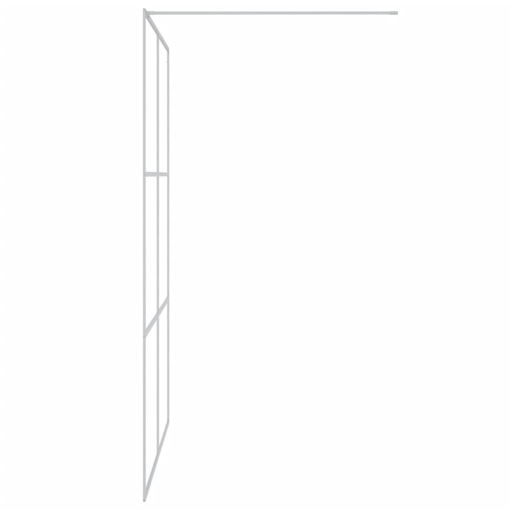 Bruseafskærmning til brusekabine sølv 140x195 cm ESG klart glas
