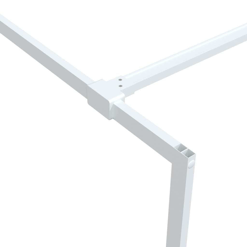 Brusevæg til bruseniche hvid 80x195 cm ESG klart glas