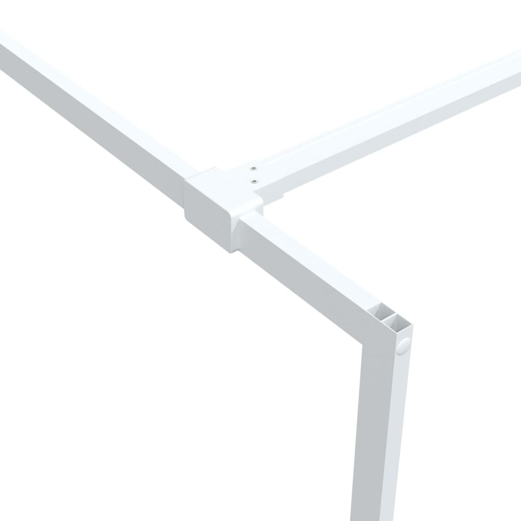 Brusevæg til bruseniche hvid 100x195 cm ESG klart glas