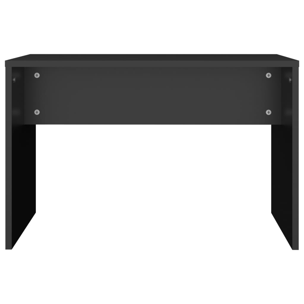 Vanity Taburet Sort 70x35x45 cm Træmateriale