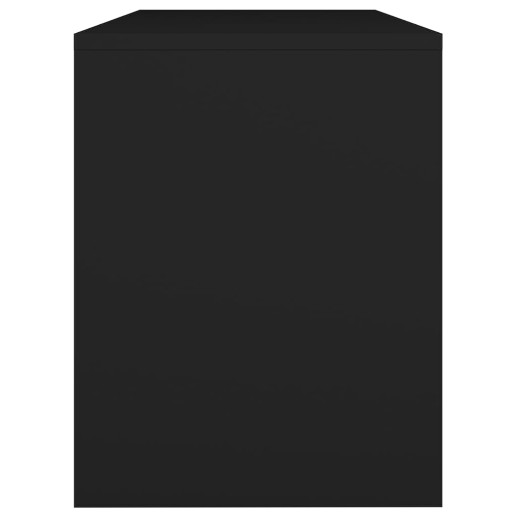 Vanity Taburet Sort 70x35x45 cm Træmateriale
