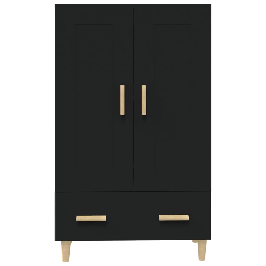 Highboard Sort 70x31x115 cm Træmateriale