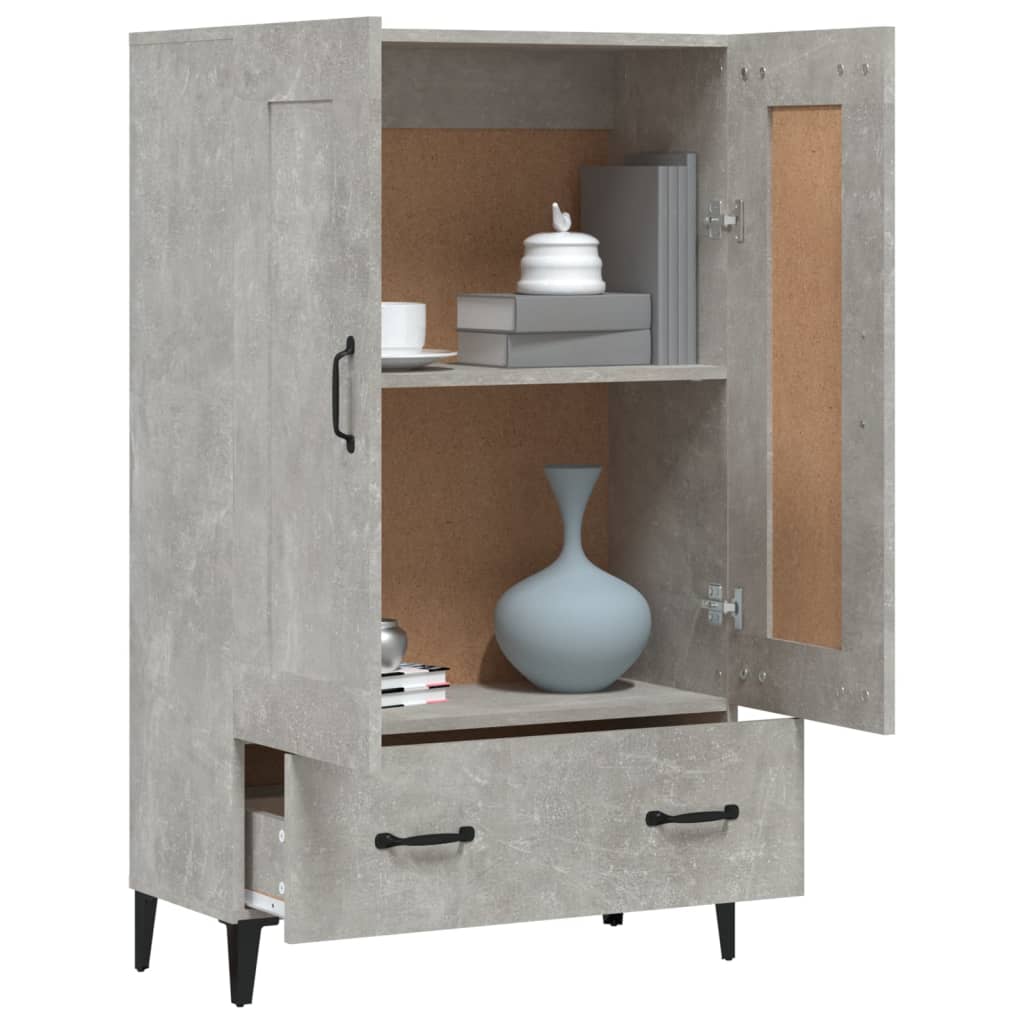 Highboard Beton Grå 70x31x115 cm Træmateriale