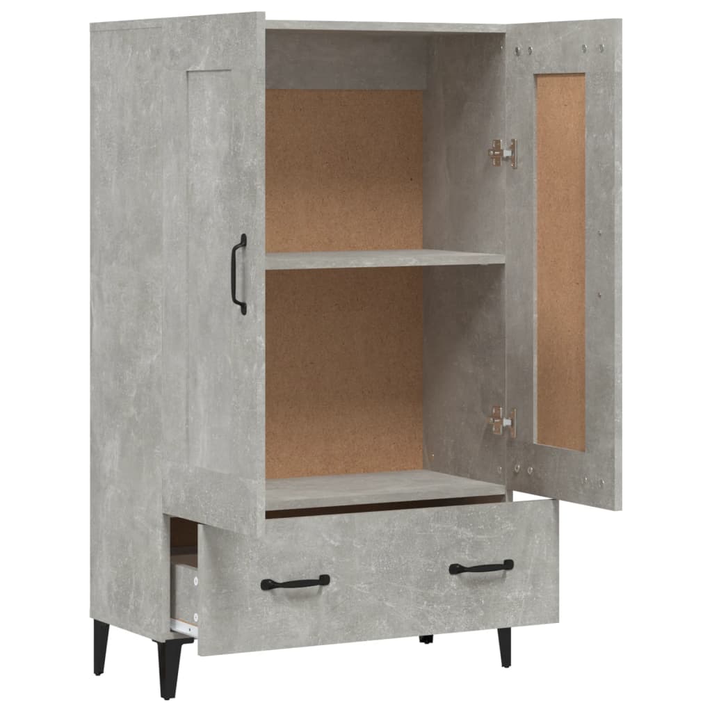 Highboard Beton Grå 70x31x115 cm Træmateriale