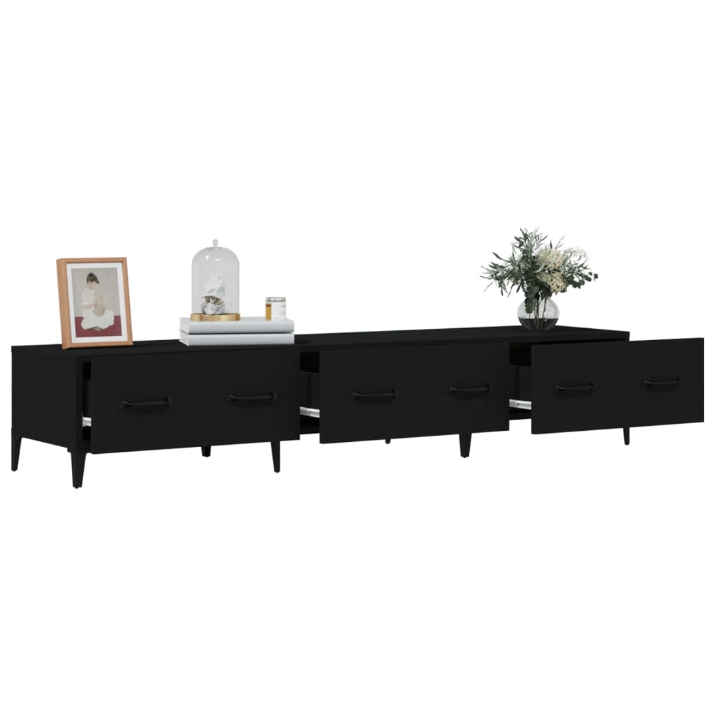 TV-skab Sort 150x34,5x30 cm Træ Materiale
