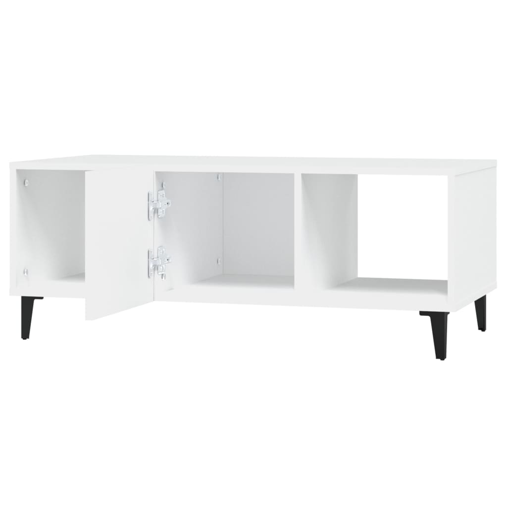Sofabord Hvid 102x50x40 cm Træ Materiale