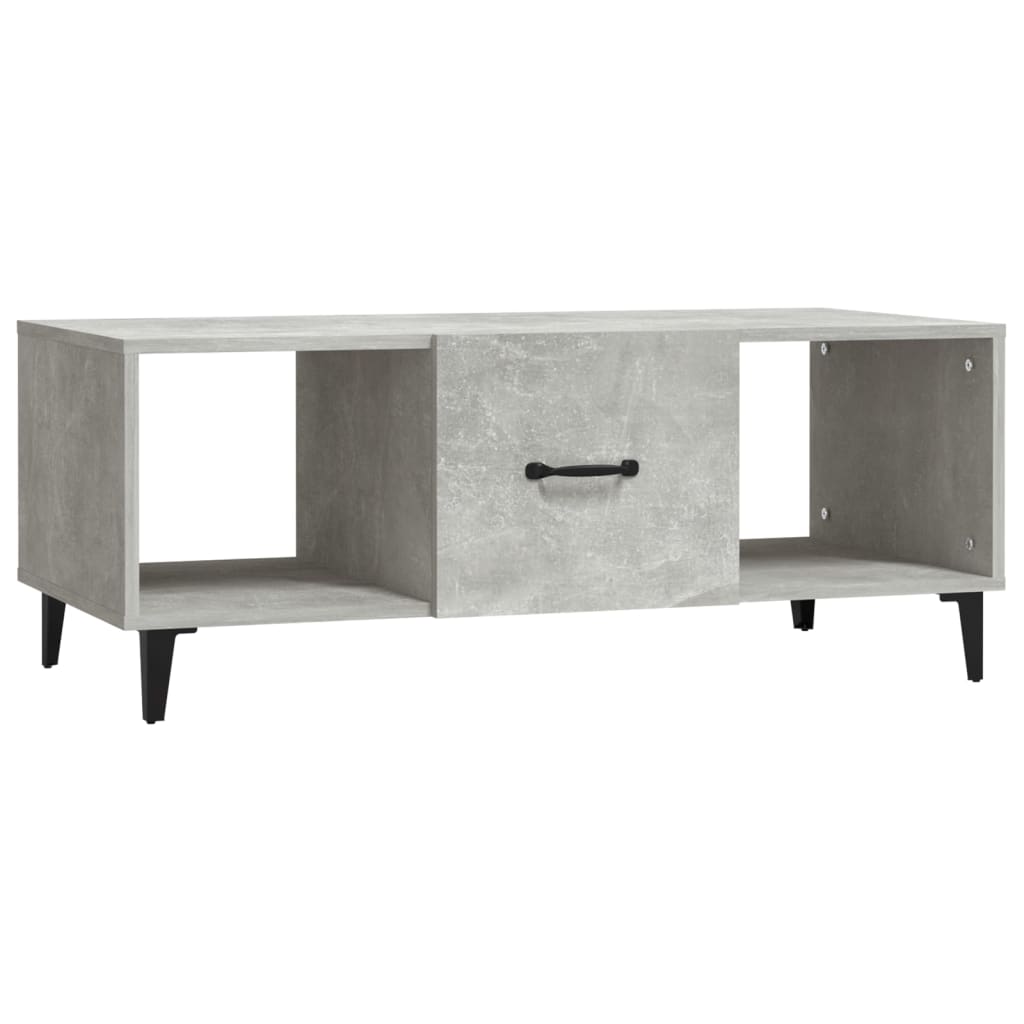 Sofabord betongrå 102x50x40 cm træmateriale